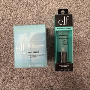 ELF Holy Hydration Face Cream and Power Grip Primer - Blue and Black